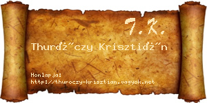 Thuróczy Krisztián névjegykártya