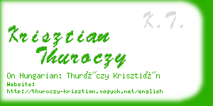 krisztian thuroczy business card